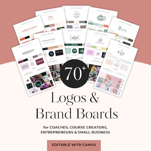Logo Designs Canva Templates Branding Guidelines Branding Template Instant Download Branding Package Style Boards Mood Boards Brand Identity