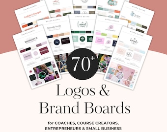 Logo Designs Canva Templates Branding Guidelines Branding Template Instant Download Branding Package Style Boards Mood Boards Brand Identity