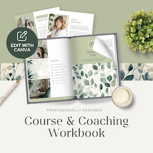 Canva Workbook Template for Coaches Lead Magnet Editable Course Creator Workbook Worksheet Coaching Tools Business Wellness Coach