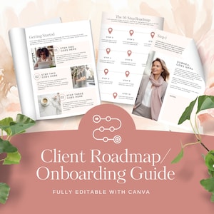 Client Onboarding Guide Coaching Roadmap Client Roadmap Canva Template Client Tracker Client Management Template Welcome Guide Client Packet