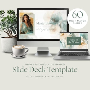 Webinar Template, Course Template Canva, Canva Presentation, Slide Deck Template Canva, Course Creator Masterclass, Course Slide Deck, EH004
