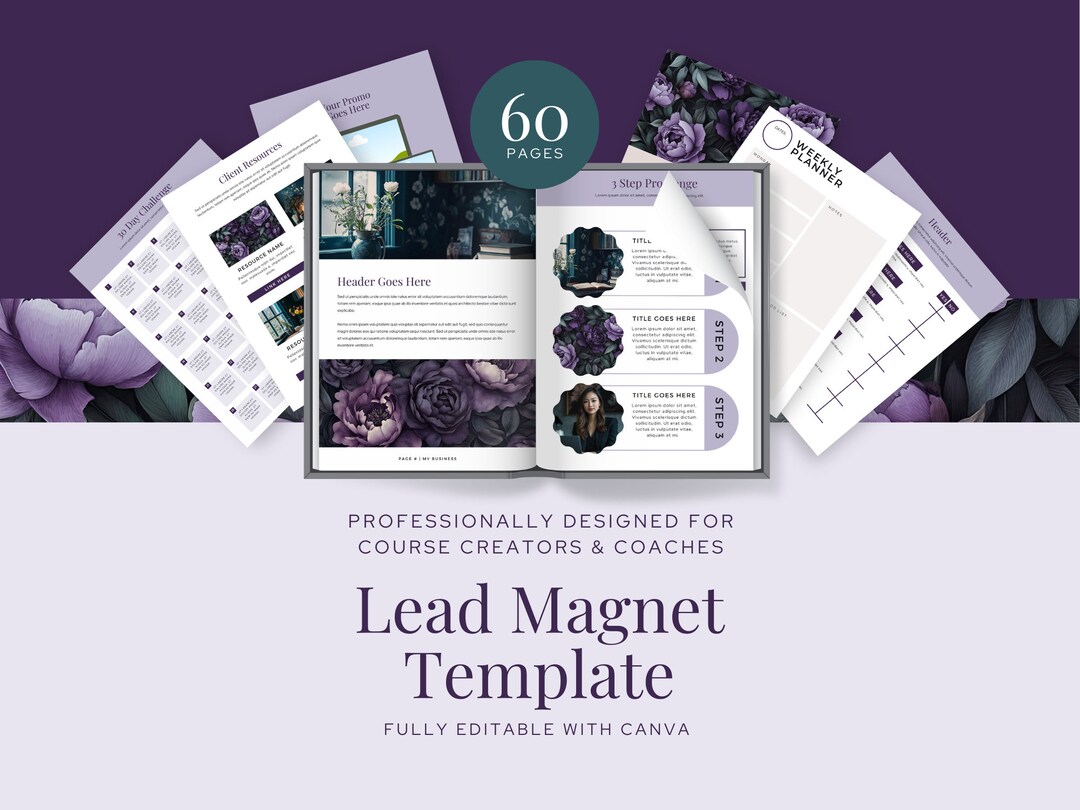 Lead Magnet Template Canva Workbook Course Creator Editable Coaching ...