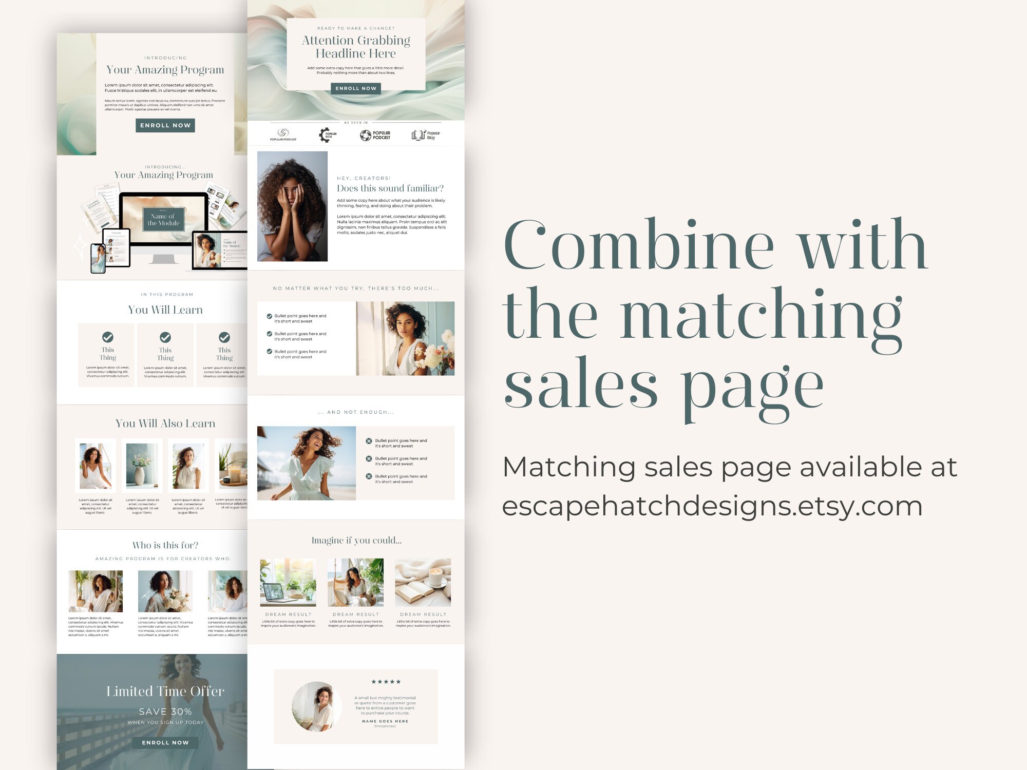 Thank You Page Canva Template, Canva Web Page, Course Thank You Page ...