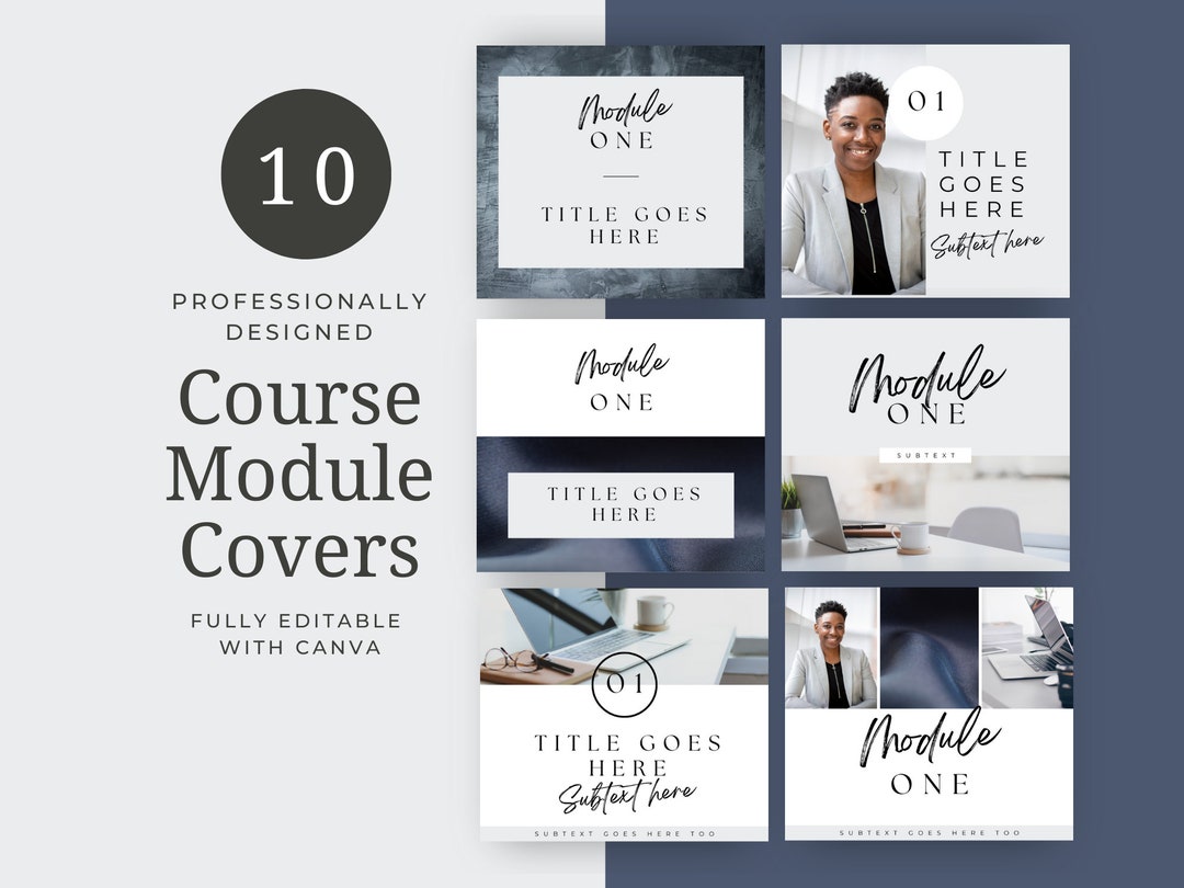 Module Cover Templates, Course Creator Templates, Online Course Module ...