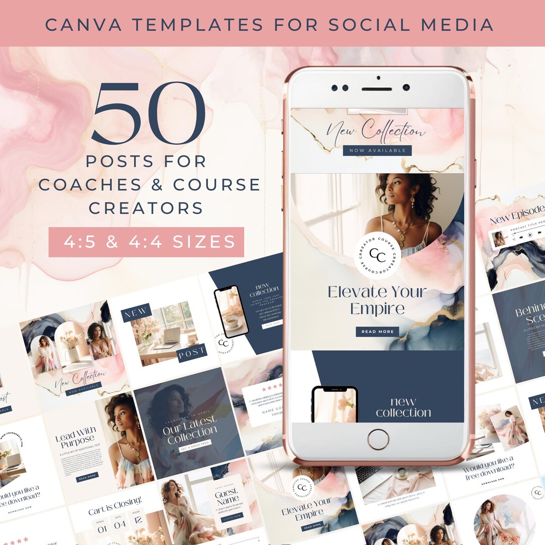 Coach Instagram Canva Template, Course Creator Insta, INSTANT DIGITAL ...