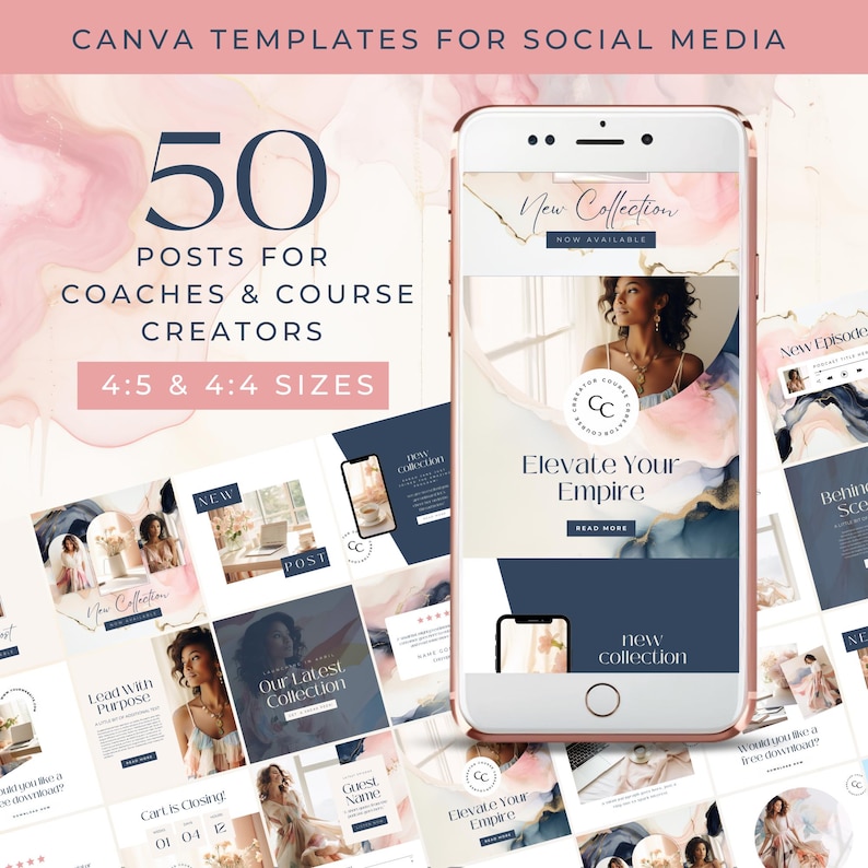 Coach Instagram Canva Template, Course Creator Insta, INSTANT DIGITAL ...