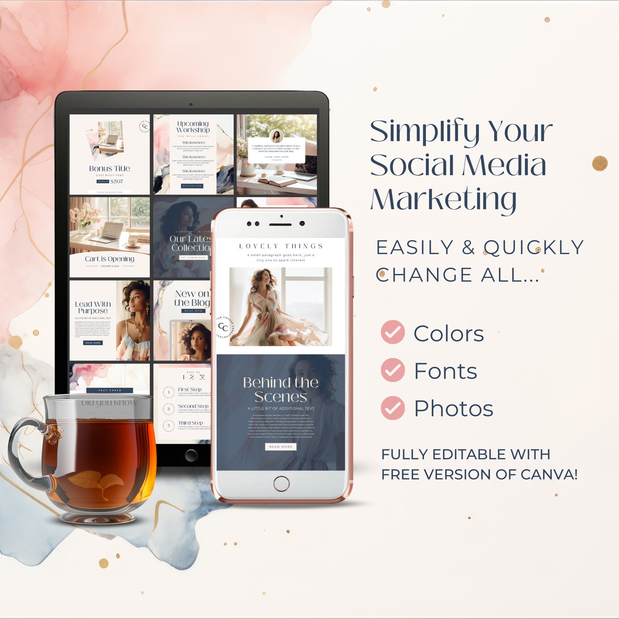 Coach Instagram Canva Template, Course Creator Insta, INSTANT DIGITAL ...