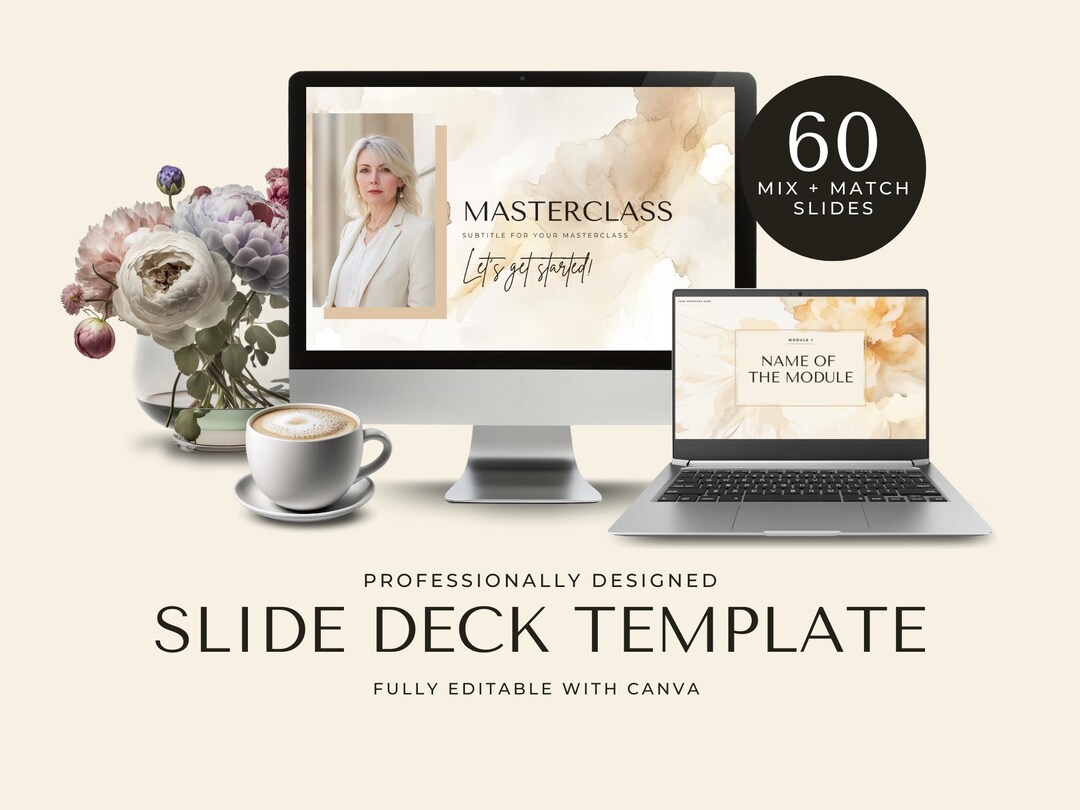 Webinar Slide Deck Canva Templates Online Course Presentation Course ...
