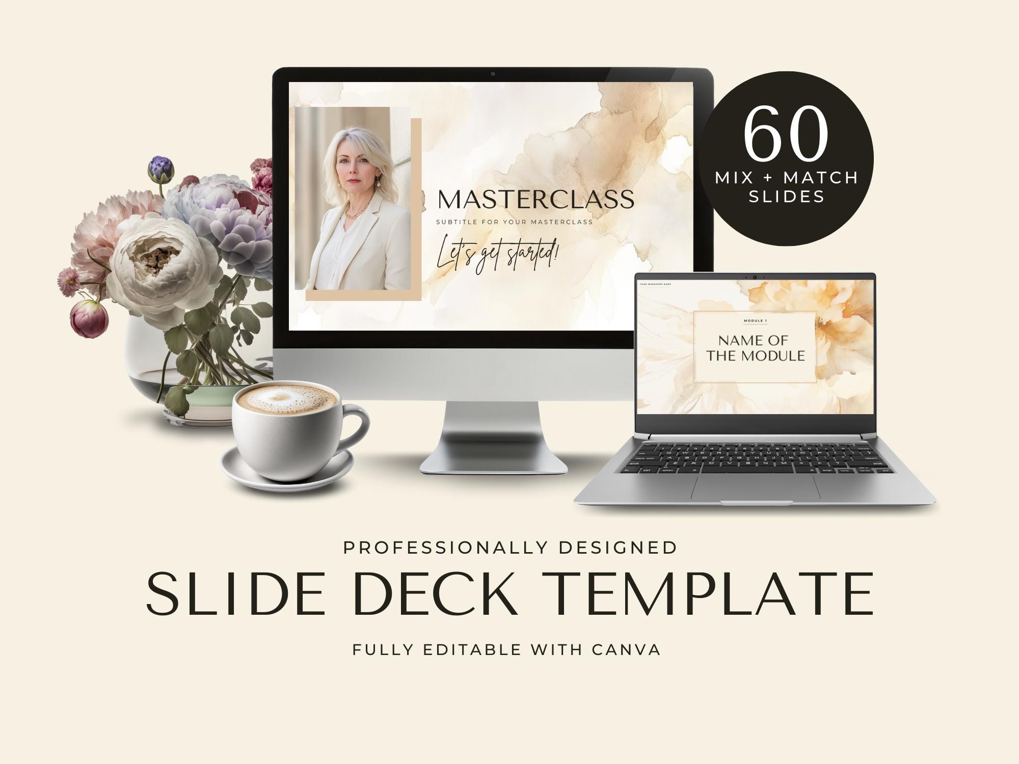 Webinar Slide Deck Canva Templates Online Course Presentation Course ...