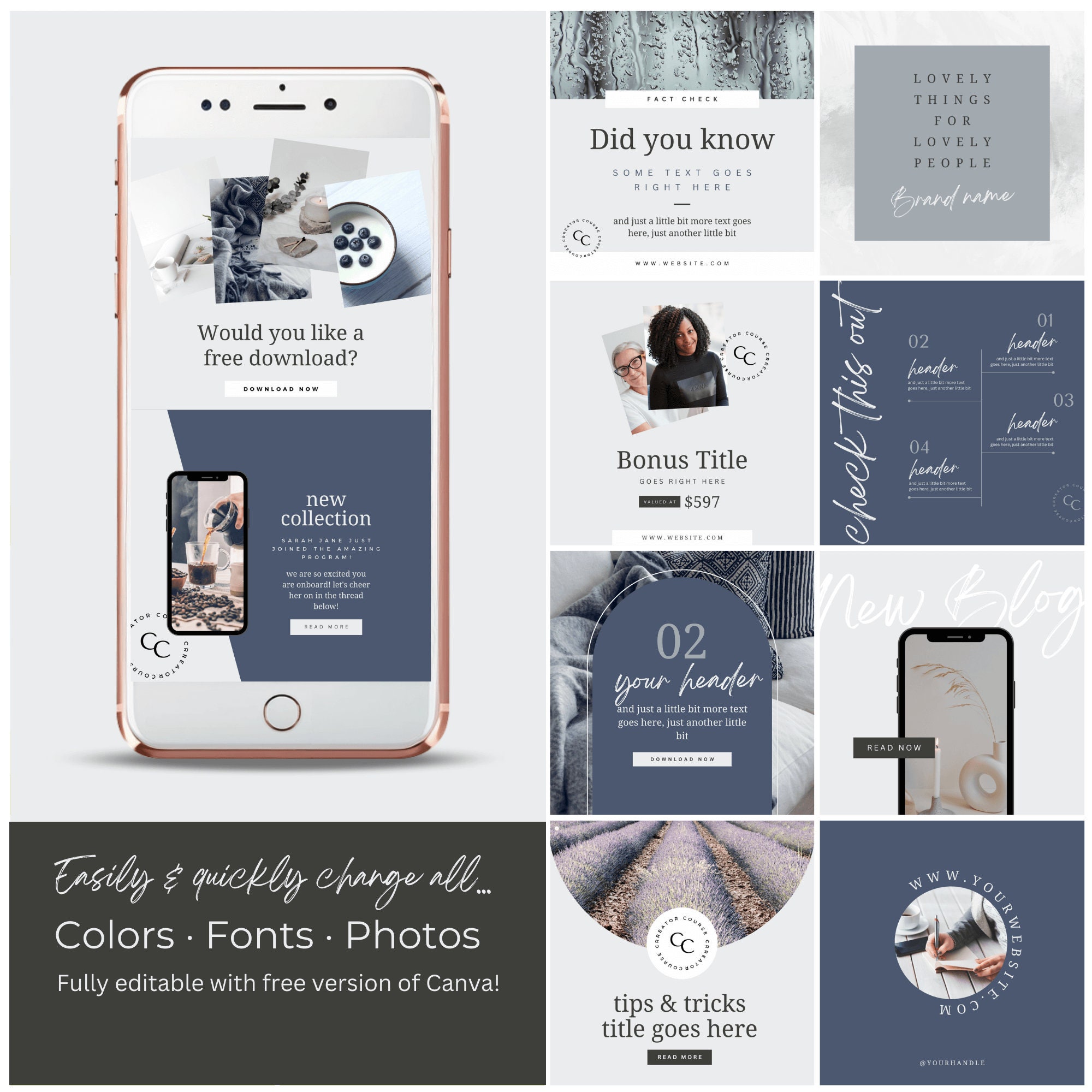 Coach Instagram Canva Template, Course Creator Instagram, INSTANT ...
