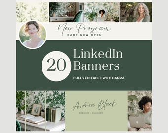Linked In Profile Cover LinkedIn Banner Customizable Profile Header Canva Editable Template Coach Personal Branding Course Creator