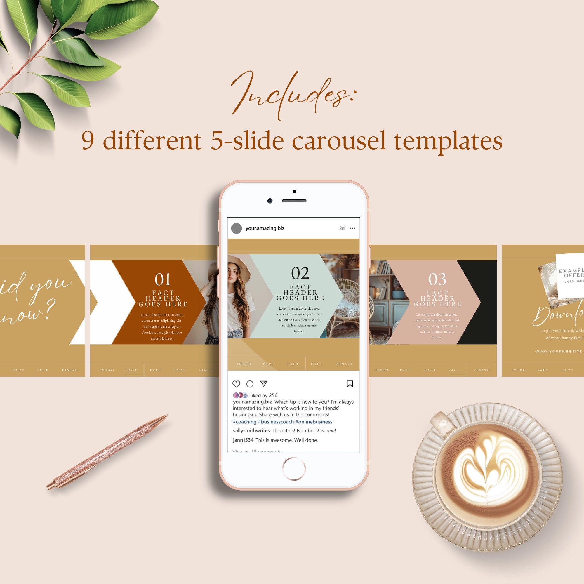 Social Media Instagram Carousel Templates for Canva Seamless Marketing ...