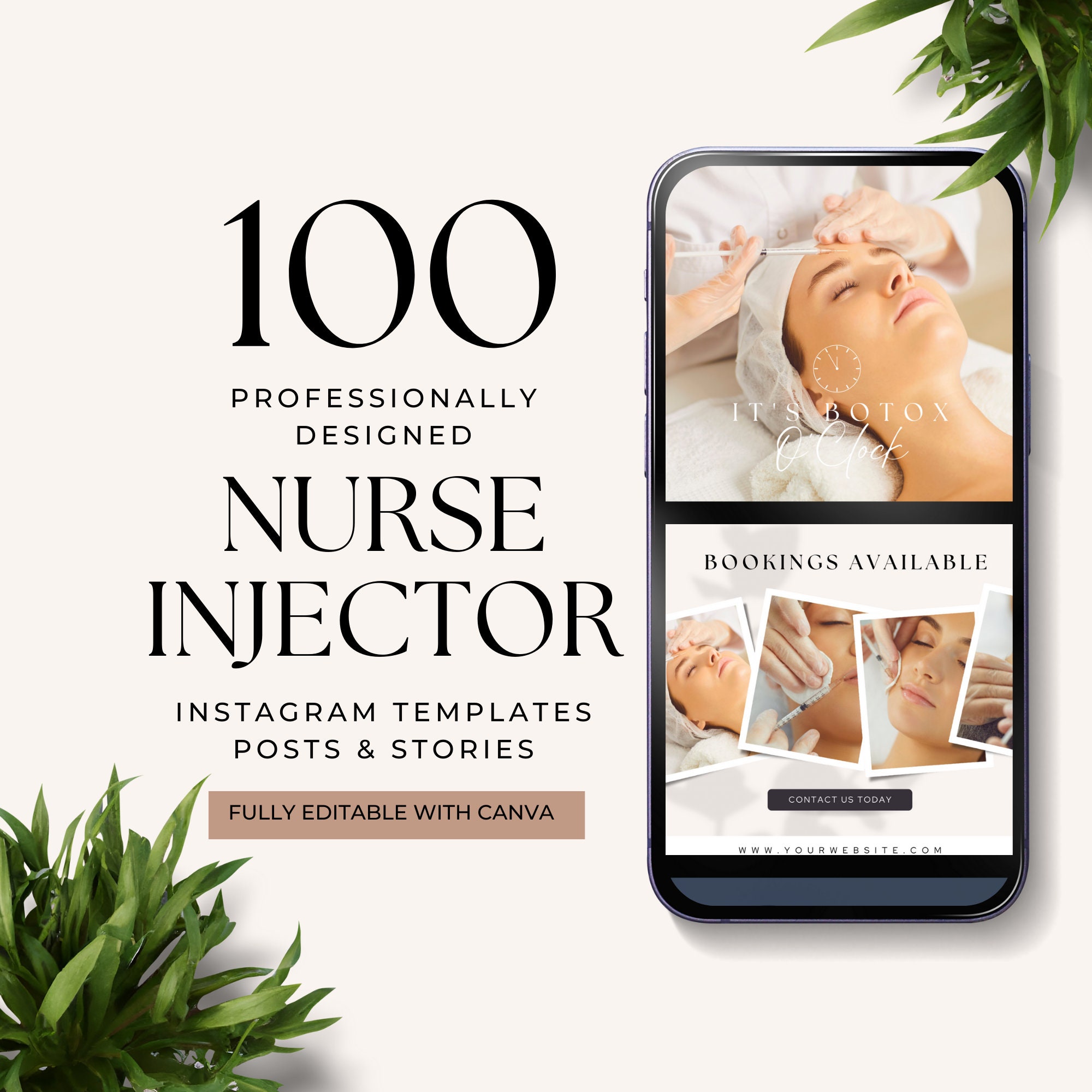 Nurse Injector Social Media Canva Instagram Templates Esthetician ...