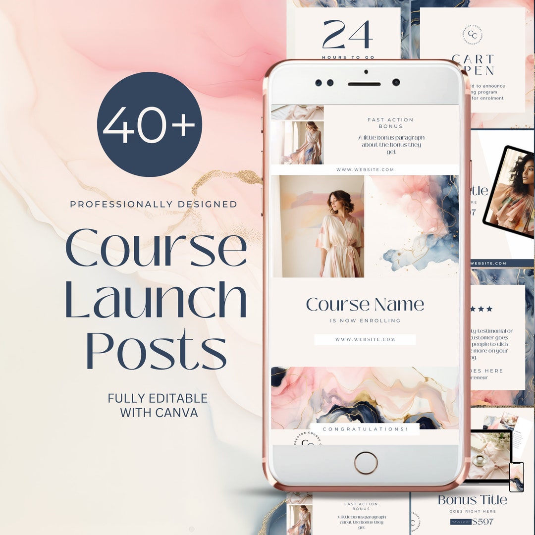 Launch Template Canva, Course Launch Instagram, INSTANT DIGITAL ...