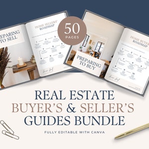 Real Estate Buyer Guide, Real Estate Seller Guide, Realtor Branding, Realtor Marketing, Realtor Template,  Editable Canva Template, Neutral