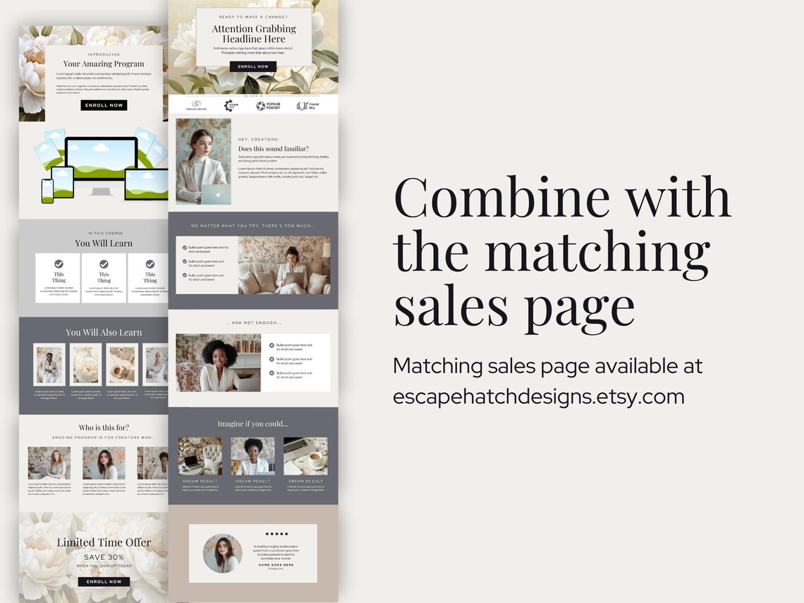 Thank You Page Canva Template Course Creator Coach Thank You Coaching ...