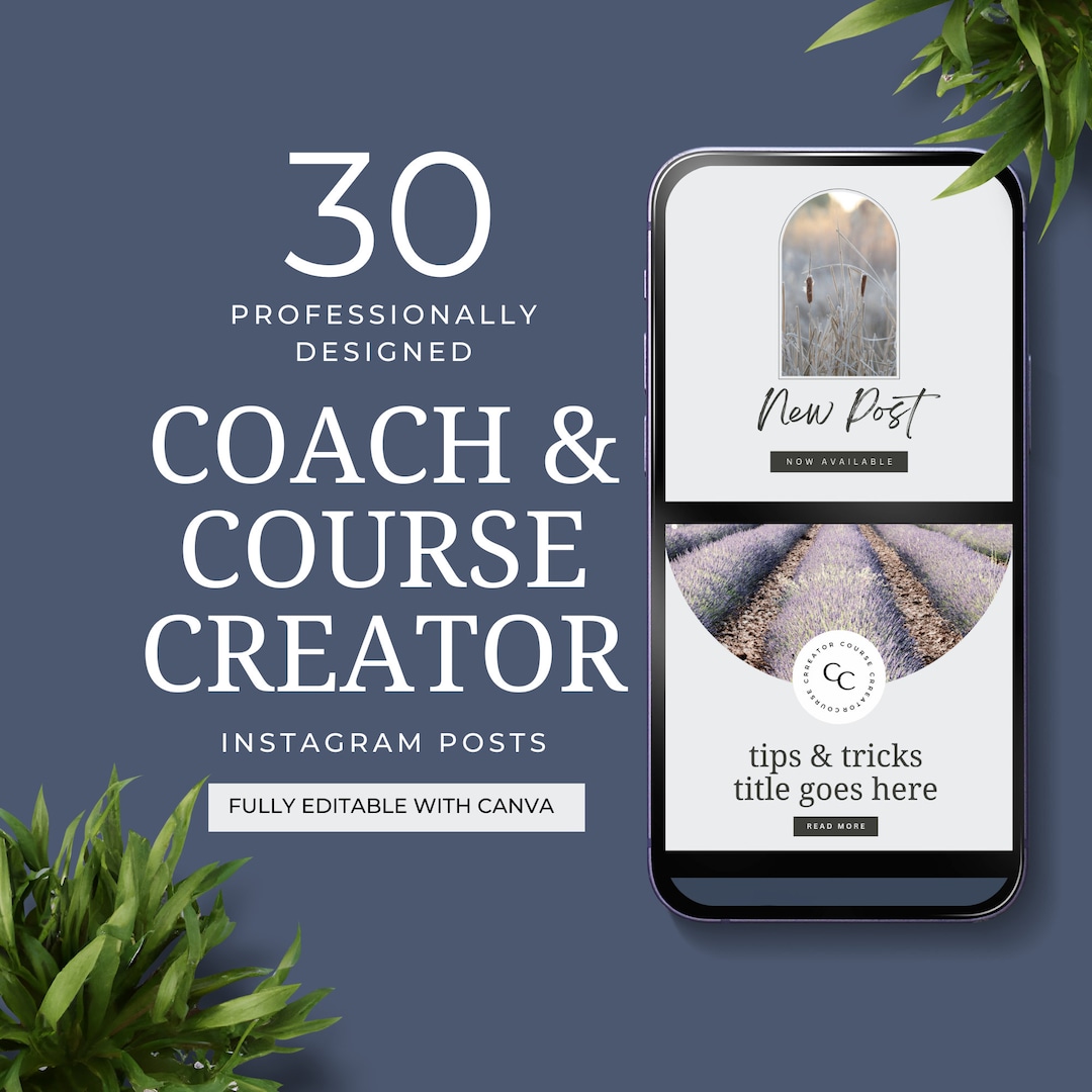Coach Instagram Canva Template, Course Creator Instagram, INSTANT ...