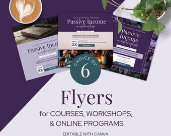 Coaching Flyer Vorlage Bearbeitbarer Canva Druckbarer Flyer Digitaler Download Vorlage für Werbemarketing Bearbeitbares digitales Marketingblatt