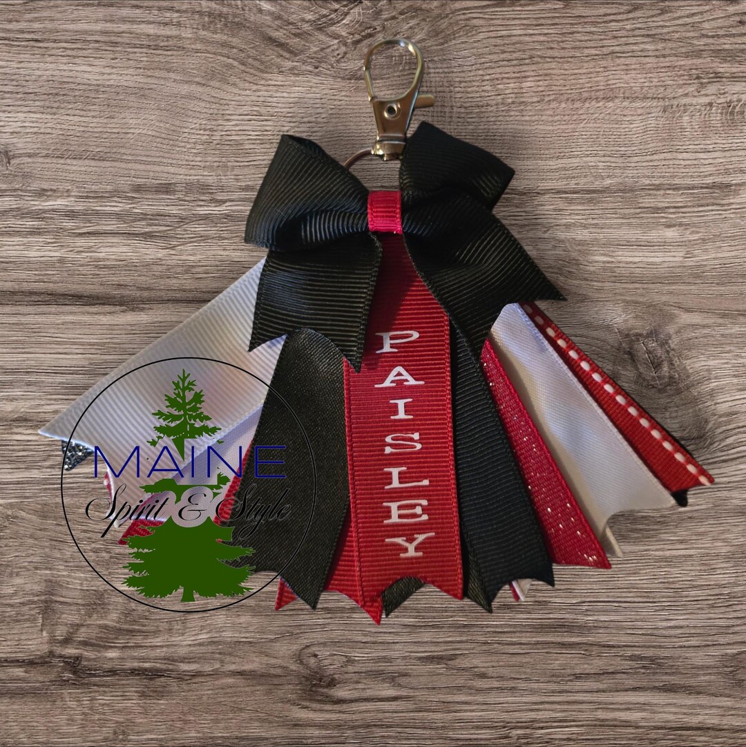 Mini Customized Ribbon Keychain - Etsy
