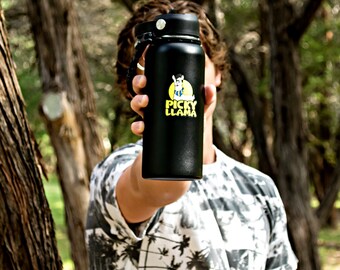 Picky Llama Sports Water Bottle-32oz, Straw & Spout Lids, Paracord Handle, Leak Proof, Insulated Stainless Steel, 24 Hrs Cold, 12 Hrs Hot