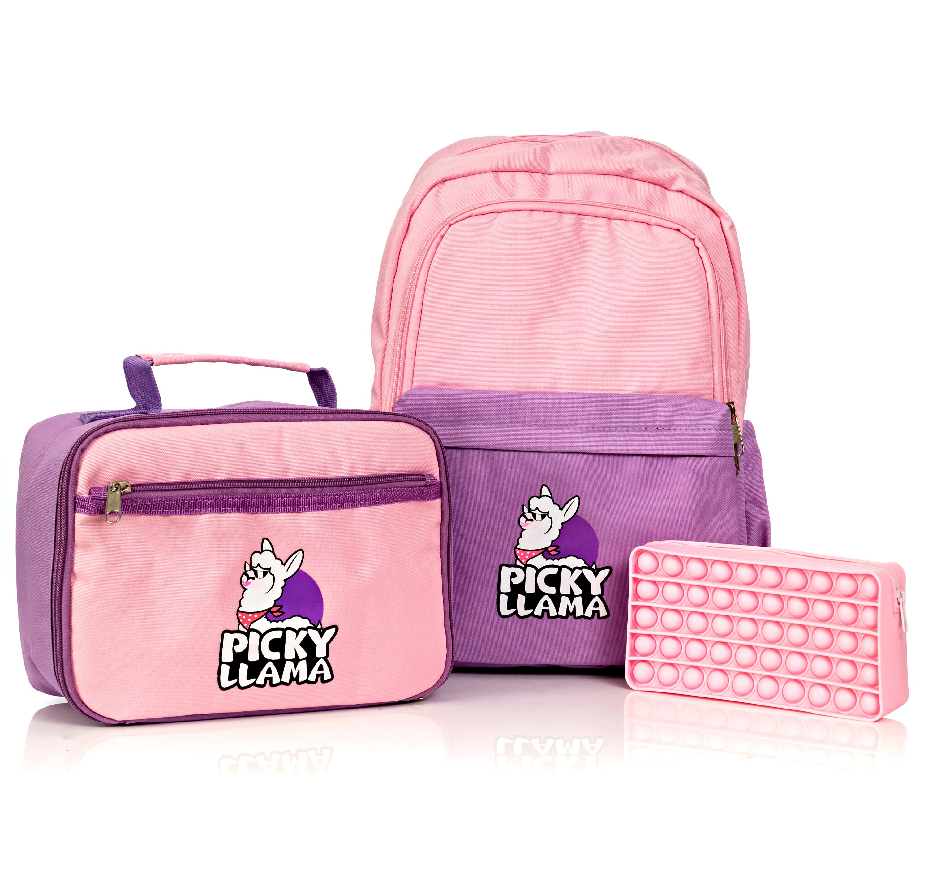 Kids Backpack, Lightweight School and Travel Backpack with Lunch Bag and Pop Pencil Case for Girls & Boys, 15"