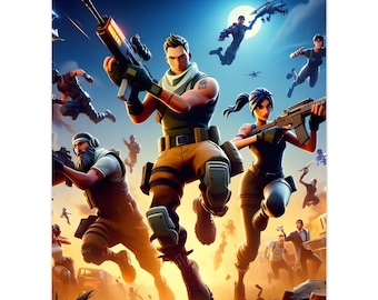 Epic Battle Royale Victory Poster - Ultimate Victory Art Print