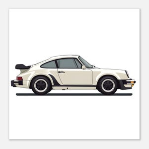 Poster d&#39;epoca Porsche 911 - Stampa artistica da parete di auto d&#39;epoca - Download digitale - Decorazione per garage