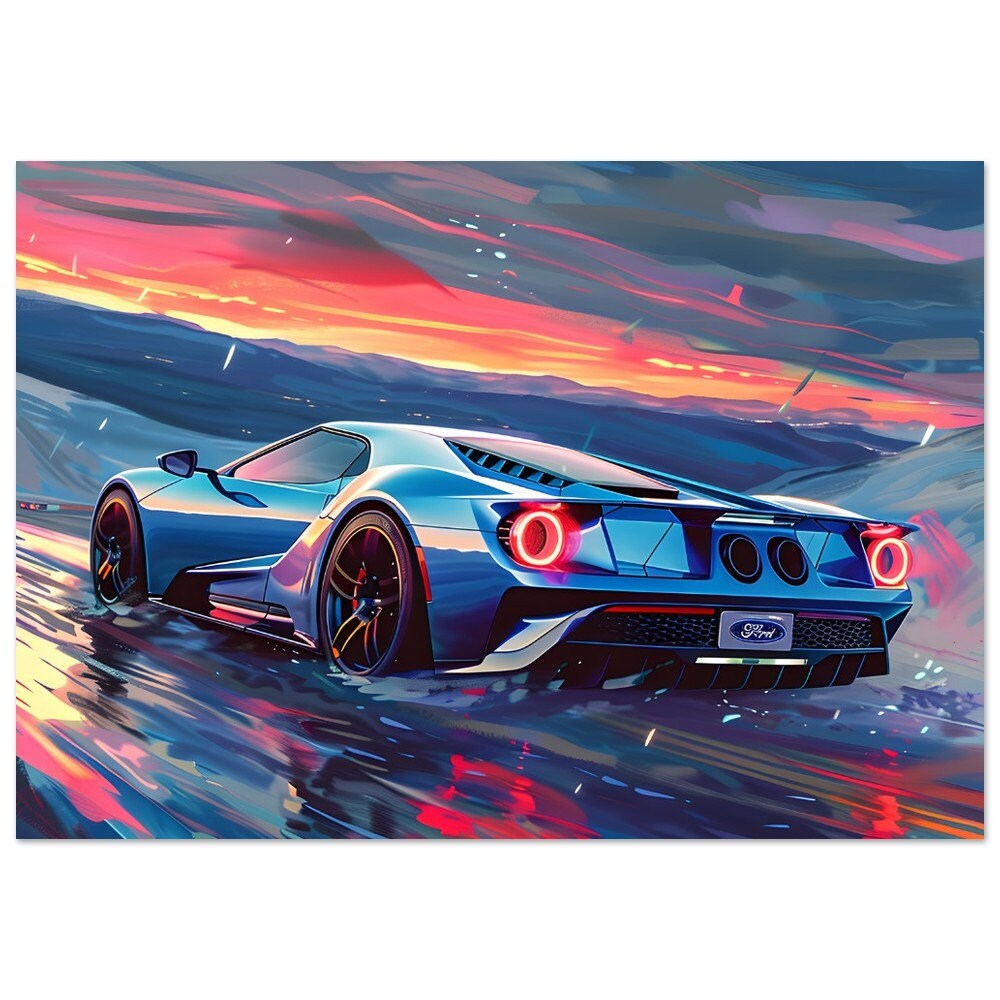 Ford GT Poster - Speed Demon Supercar Poster for Auto Enthusiasts - Etsy
