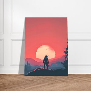 Epic Battle Royale Victory Poster: Customizable Gaming Art Print