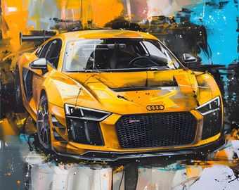 Sleek Audi R8 Poster for Car Enthusiasts