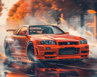 Nissan GTR Poster: Limited Edition Car Enthusiast Print