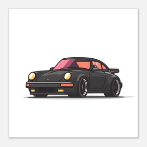 Poster d&#39;epoca Porsche 911 - Stampa artistica da parete di auto d&#39;epoca - Download digitale - Decorazione per garage