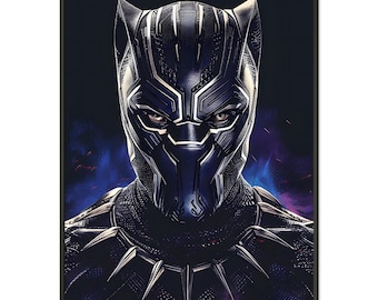 Chadwick Boseman Tribute Wall Art - Black Panther Metal Poster - Marvel Movie Decor - Wakanda Forever