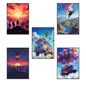 5 Digital Downloads Epic Battle Royale Victory Poster - Ultimate Victory Art Print