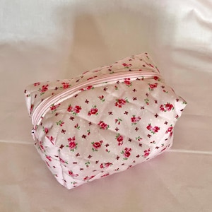 Coquette Bow Pink Floral Makeup Bag/Pencil Case