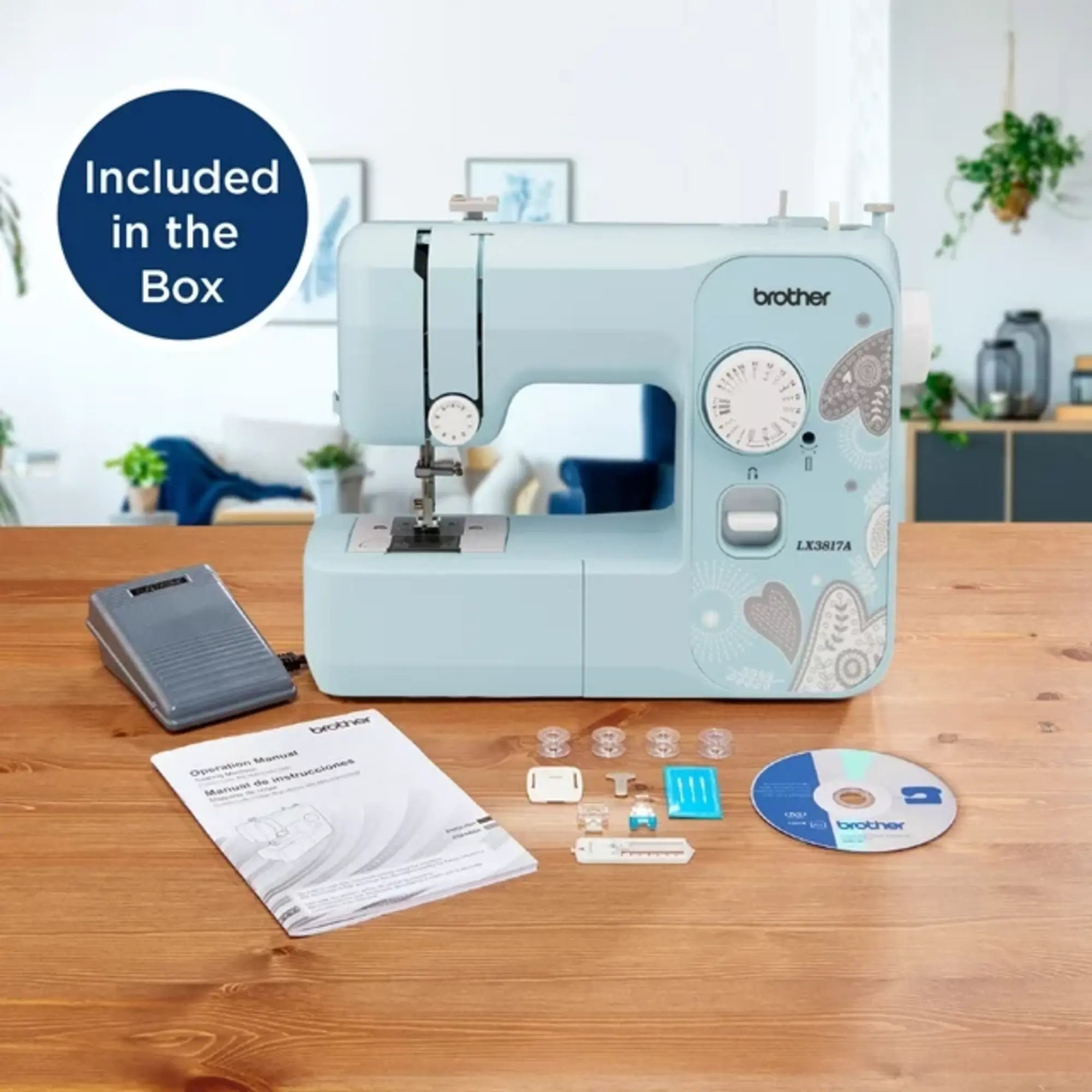 Brother LX3817A 17stitch Portable Fullsize Mechanical Sewing Machine