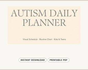 Autism Visual Schedule Printable, Daily Routine Chart for Kids & Teens, Sensory Friendly Planner, ASD Routine Tracker, PDF Download