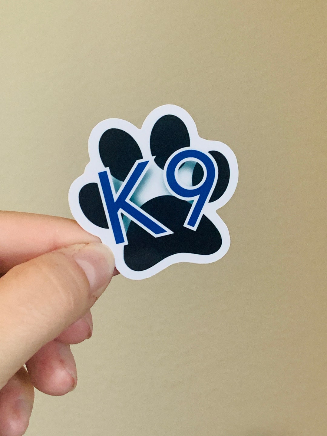 thumbnail image 2 of K9 PAW Blue Line 3M Vinyl Bumper Sticker - Police / Military Tribute 2 of 6