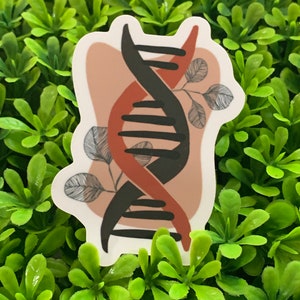 Bohemian Floral DNA Sticker: Forensic Science Decal