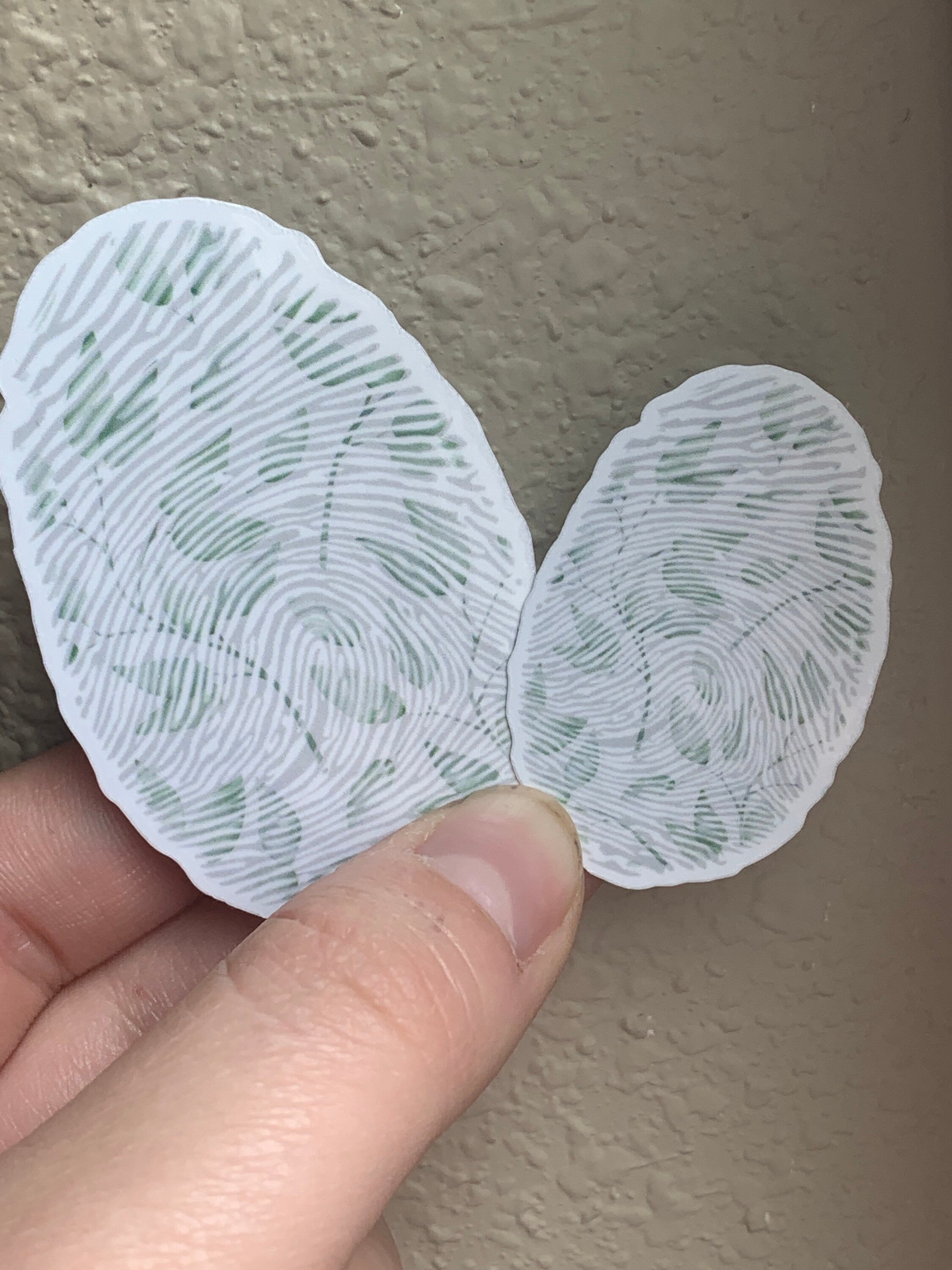 Leaves in Ridges Fingerprint Sticker - Floral Forensic Science Decal - Etsy
