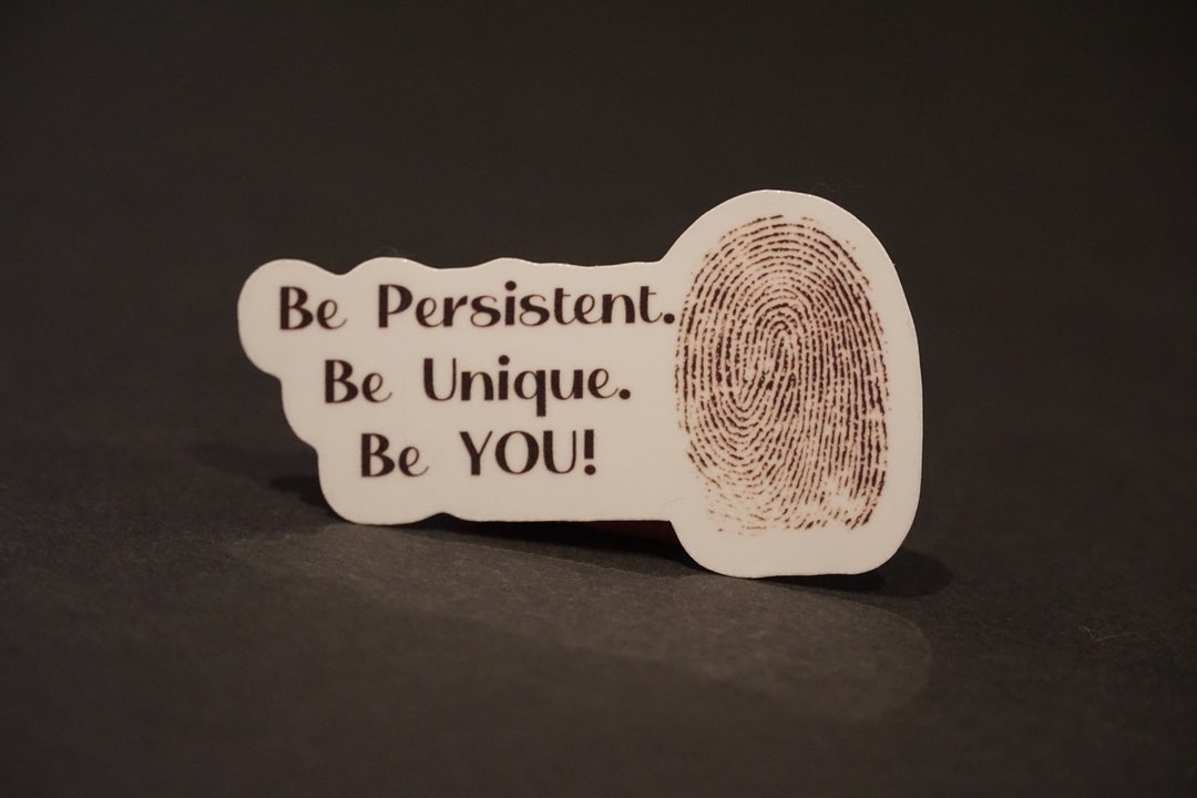BE YOU Fingerprint Affirmations Sticker: Forensic Motivational Decal - Etsy