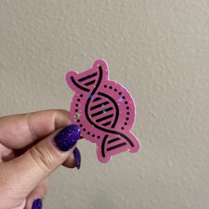 Sparkly DNA Sticker| Minimalist DNA decal | for CSI Forensics Scientists | Dna Evidence | Forensic Biology & Forensic Chemistry | Forensics