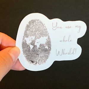 You Are My Whole “Whorld” Fingerprint Pun Sticker | Funny Forensics Decal | CSI Latent Print Examiner Humor | Fingerprint Forensic Science