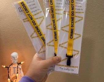 Crime Scene Do Not Cross Lanyard: CSI Investigator Badge Holder