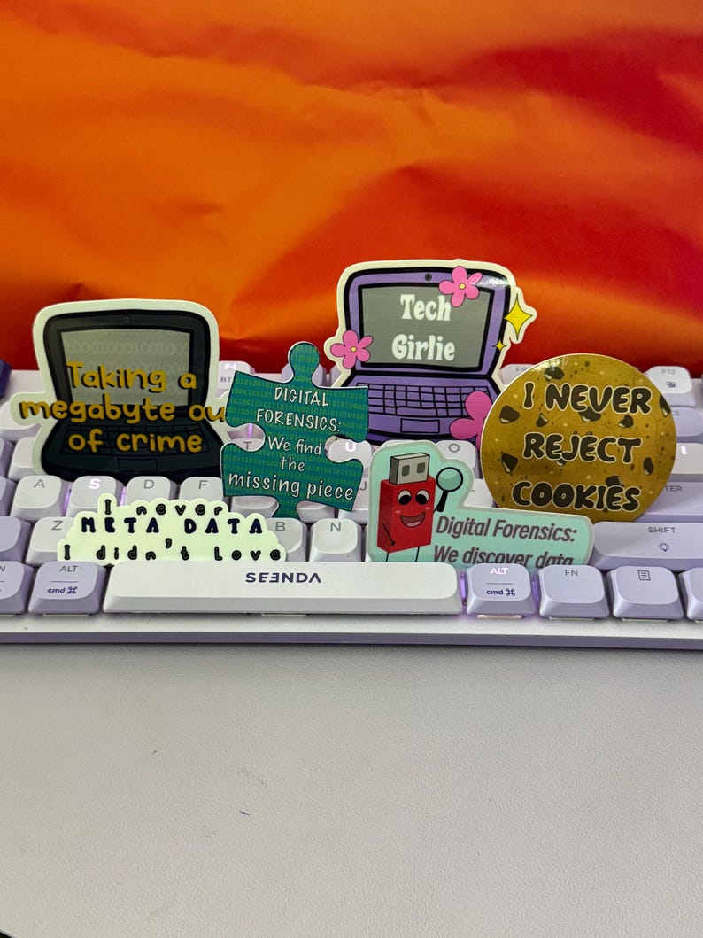 Computer Forensic Stickers Tech Girlie Retro Computer Sticker: Digital Forensics STEM Decal - Etsy