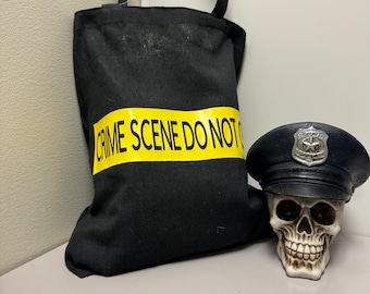 Crime Scene Tape True Crime Tote Bag: Forensic Scientist Gift