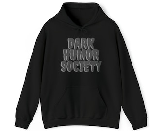 Sudadera de la Sociedad del Humor Negro: Sudadera unisex con capucha para la concienciación sobre la salud mental en las fuerzas del orden y la ciencia forense.