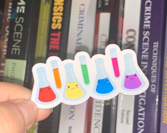 Rainbow Pride Science Sticker: LGBTQ Crime Scene Investigator Decal