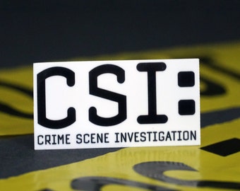 CSI Logo Sticker: Crime Scene Investigation, True Crime Fan