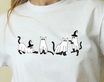 Сute ghost cat png,Halloween png,Cricut png,Digital Download,Boho Halloween png, cricut png, ghost png, cat lover png, ghost cat